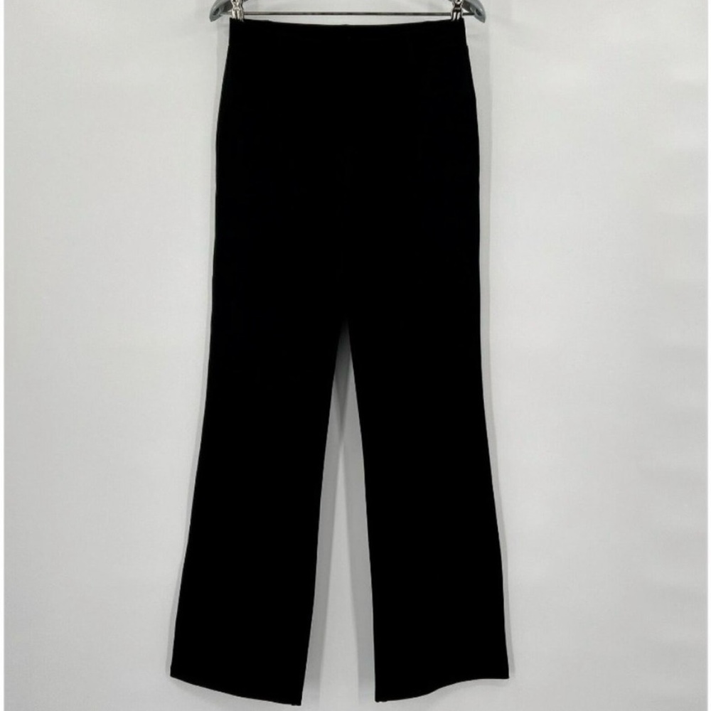 Quince Women's Black Ultra-Stretch Ponte Pants Boot Cut sz M Regular 32" Career